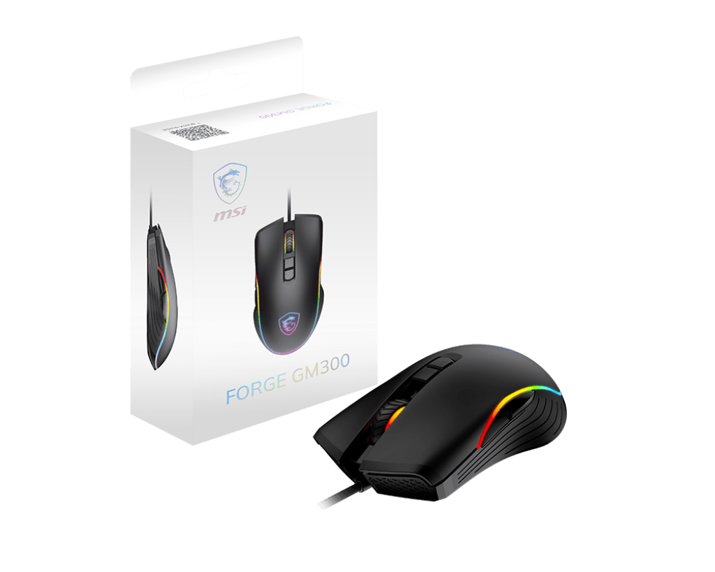 MSI MSI Forge GM300 Lightweight Gaming USB RGB Adjustable up to 7200 DPI Desktop Laptop Gaming Mouse,Black MSI MSI Forge GM300 Lightweight Gaming USB RGB Adjustable up to 7200 DPI Desktop Laptop Gaming Mouse,Black
